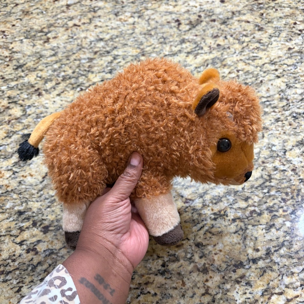 Wild Republic Bison Plush Stuffed Animal Brown Shaggy Buffalo 11 inch AMS-2016